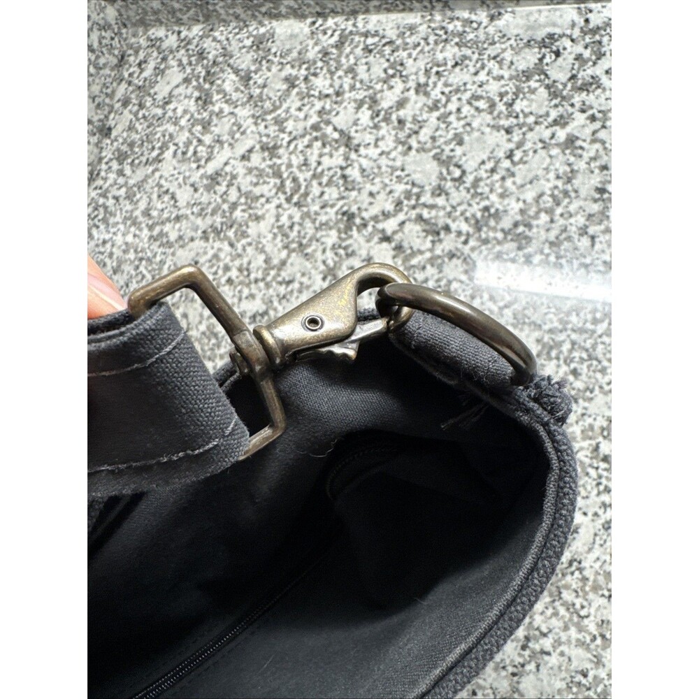 LL Bean All Black Boat And Tote Short Handles With Xtra Long Strap / USA / ZipUp - Picture 7 of 14